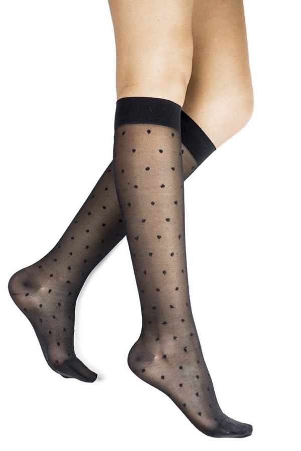 Rejuva Sheer Knee Highs - Sheer Dot Rejuva Sheer Knee Highs - Sheer Dot