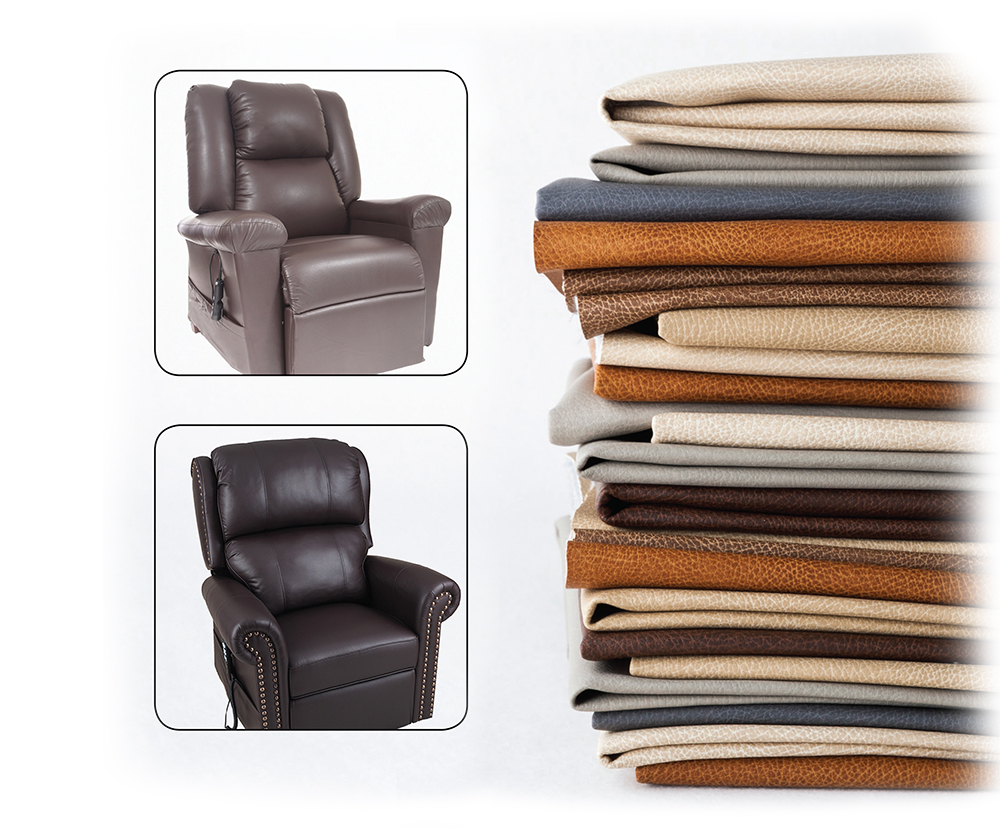 Photo of Ultraleather Brisa leather fabric on Golden lift chairs